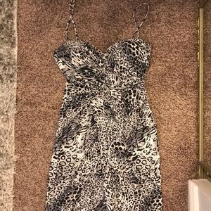 Leopard/zebra sequin dress